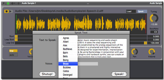 Numerology 2.2 Speech Synthesis