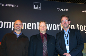 AVnu Alliance Marketing Work Group Chairman, Lee Minich, flanked by TC Group CEO Anders Fauerskov (right) and CTO Morten Lave (left)