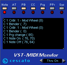 Cescato VST-MIDI Monitor 3.0