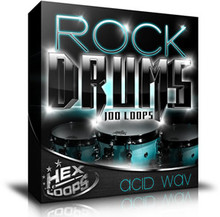 Hex Loops Rock Drums 100 Loops
