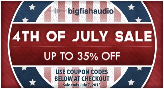 Big Fish Audio 4th of July Sale