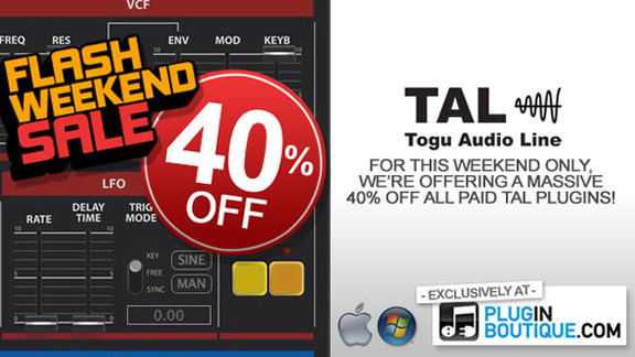 40% off TAL plugins