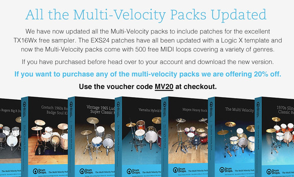 Drumdrops Multi-Velocity packs
