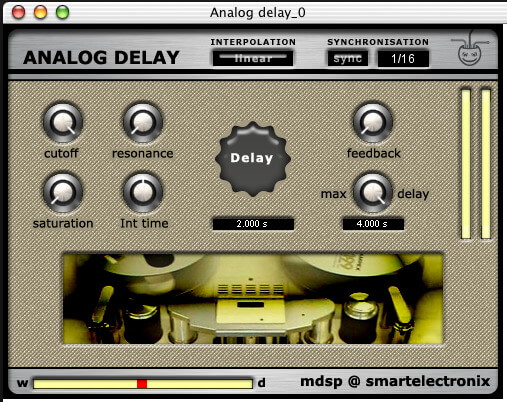 mdsp @ smartexlectronix AnalogDelay VST plug-in