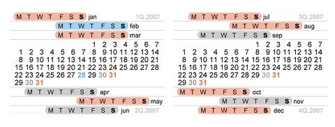 Business-card sized calendar by Adam J Sporka