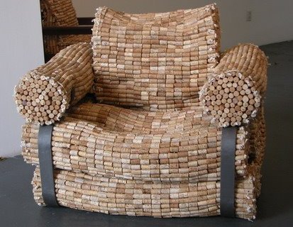 Chair made from corks