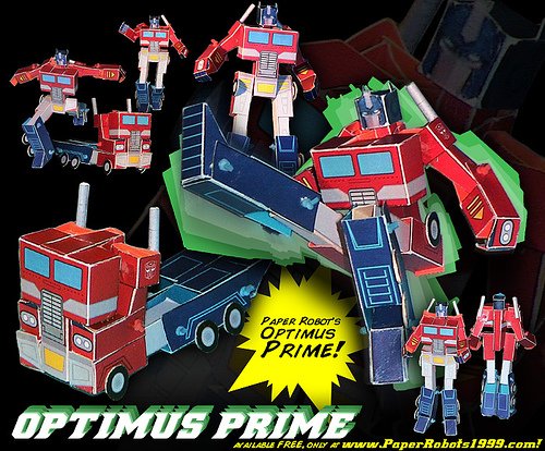 paper optimus prime