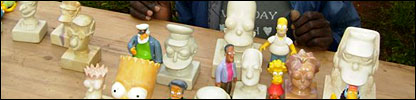 Simpsons carved models