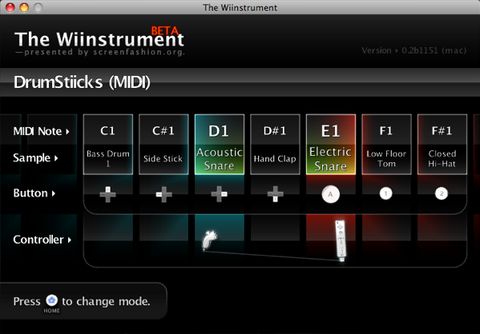 Wiinstrument on Leopard
