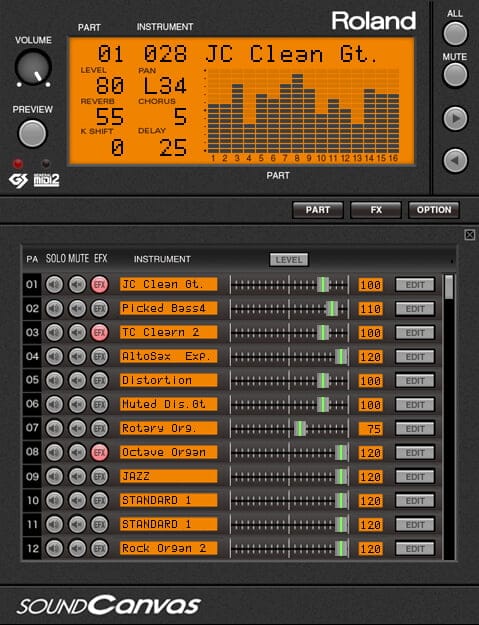 roland sound canvas output impedance