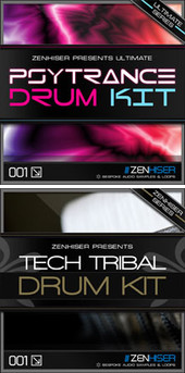 Zenhiser Psytrance & Tech Tribal Drum Kit sample packs