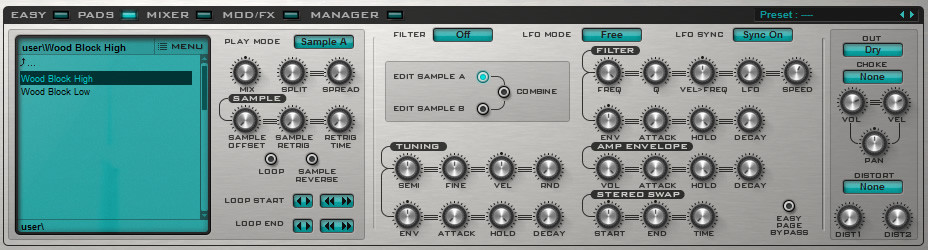 Punch sample module