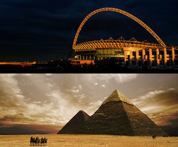 The Great Pyramid and Wembley stadium