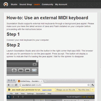 Soundation Studio External Midi Recording