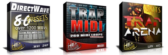 Hex Loops Direct Wave 80 Presets, Trap MIDI &ampl Trap Arena