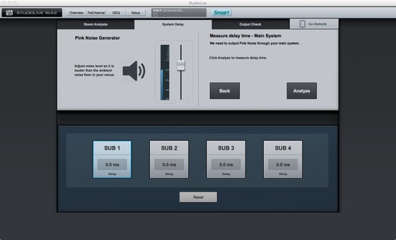 PreSonus Smaart System Delay