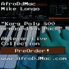 AfroDJMac Korg Poly 800 Armageddon Ableton Pack