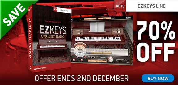 Toontrack EZkeys Upright Piano 70% off