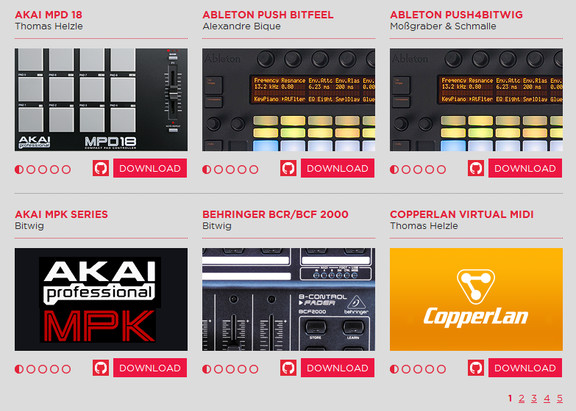 Bitwig Community Controllers