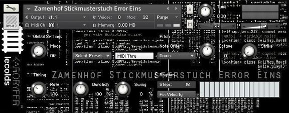 Karoryfer Zamenhof Stickmusterstuch Error