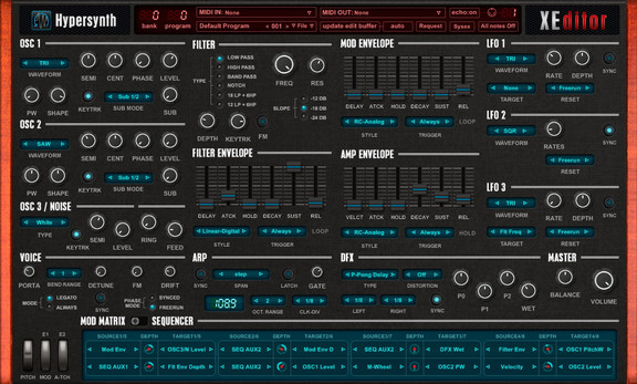 HyperSynth XEditor