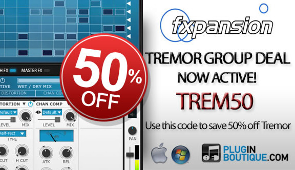 50% off FXpansion Tremor