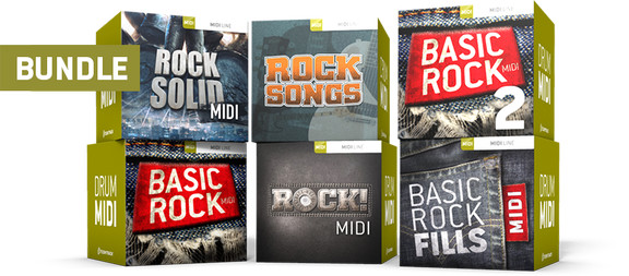 Toontrack Rock Drums MIDI 6 Pack