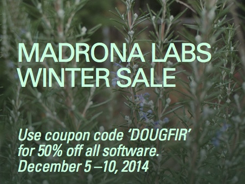 Madrona Labs Winter Sale