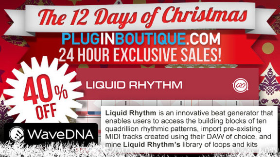 40% off WaveDNA Liquid Rhythm at Plugin Boutique 
