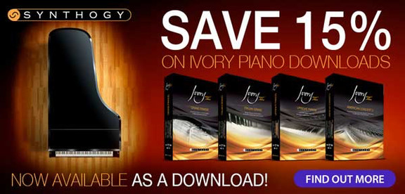 15% off Synthogy Ivory II at Time+Space