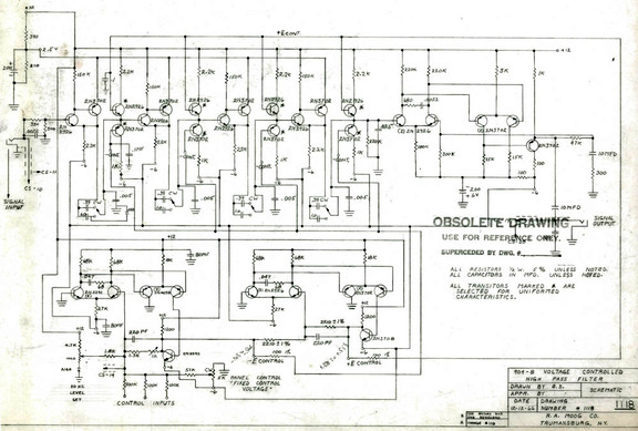 901-B voltage controlled high pass filter schematic