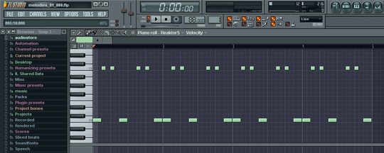 FL Studio 7 pattern