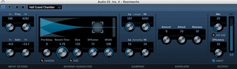 Roomworks VST3 plug-in in Cubase 4.1