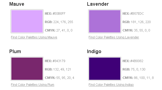 COLOURlovers color reference