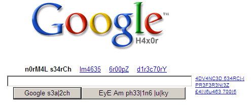 Google Search in H4x0r