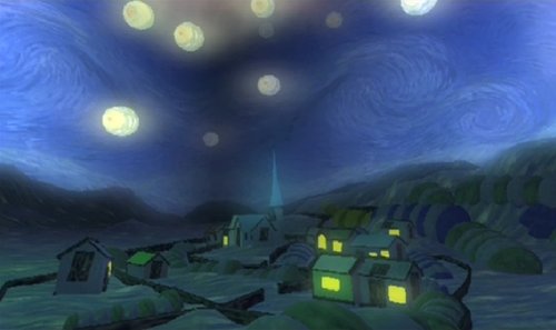 Robbie Dingo's Watch the World(s) - Second Life Machinima of Van Gogh's The Starry Night