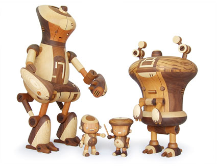 Wooden robot toys by take-g toys