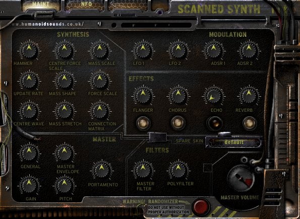 humanoid sound systems scanned synth mini