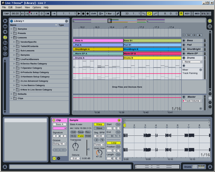 ableton live7 arrangement