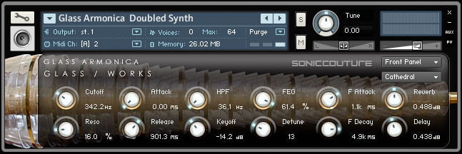 Soniccouture Glass Works - Glass Armonica Doubled Synth in Kontakt