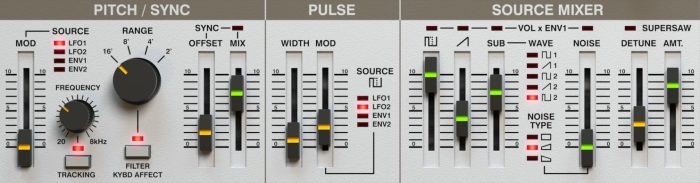 d16 LuSH-101 oscillator section