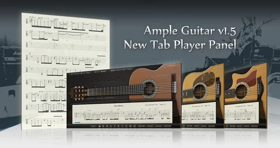 Ample Sound AGL AGM AGT guitar instruments updated to v1.5