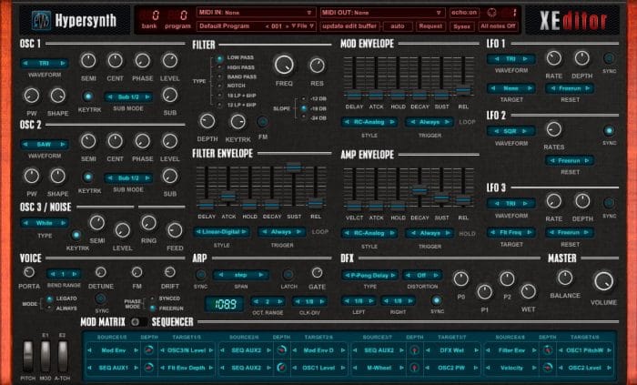 HyperSynth XEditor