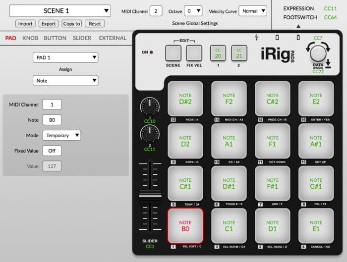 IK Mulitmedia iRig Pads Editor