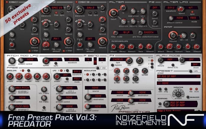 Noizefield Free Preset Pack3 Predator