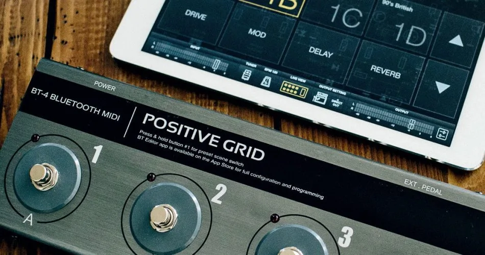 Positive Grid BT4 Bluetooth Midi Footswitch