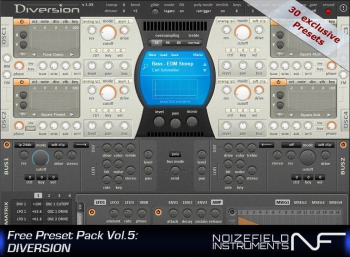 Noisefield Instruments Free Preset Pack Vol. 5 Diversion