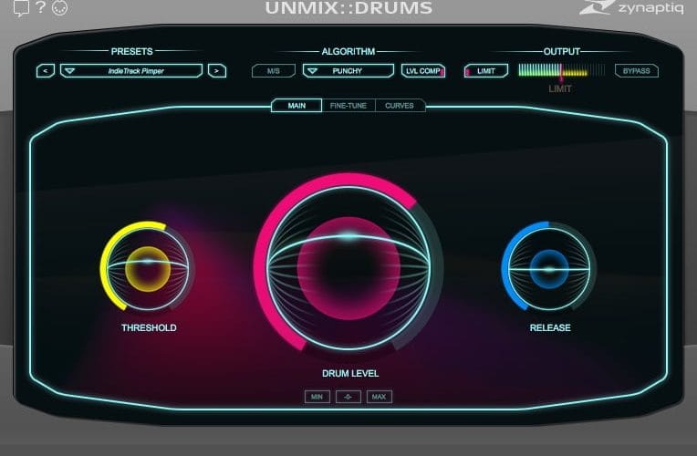 Zynaptiq UNMIX::DRUMS drum mixing effect plugin on sale for  USD