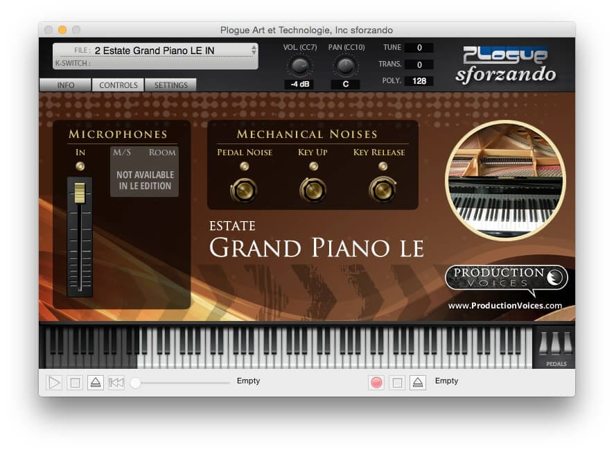 Production Tools Estate Grand LE for sforzando