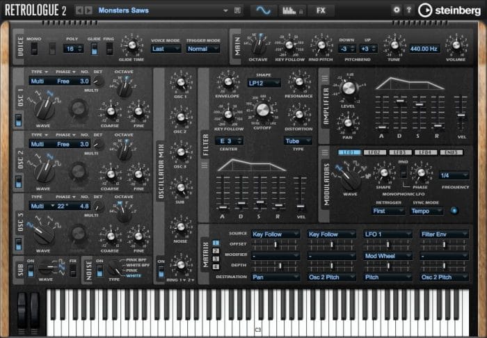 Steinberg Retrologue 2 Oscillators